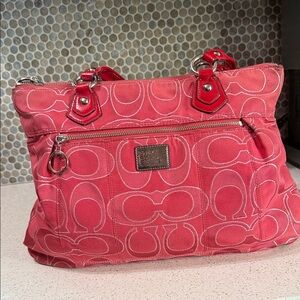 Red Coach Poppy purse